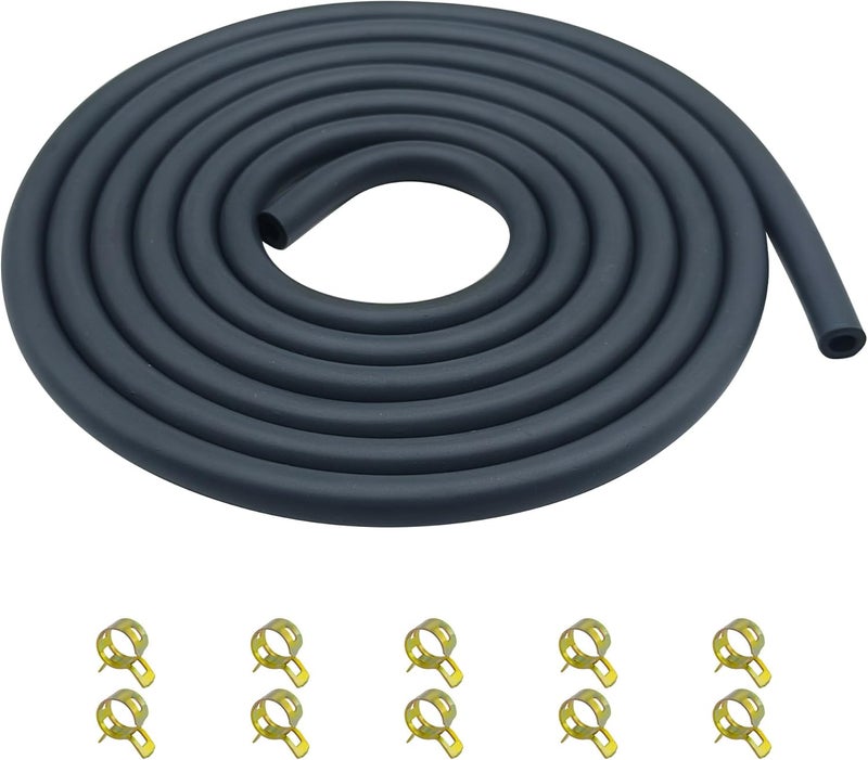 Strongthium 3/16 Fuel Line Hose Set with 10 Pieces Clamps Rubber Gas Tube for ATV Go-carts Mini Bikes 196cc 212cc 6.5hp 5.5hp 8hp 9hp 11hp 13hp Small Engines Generators 6.6 FT - Image 5